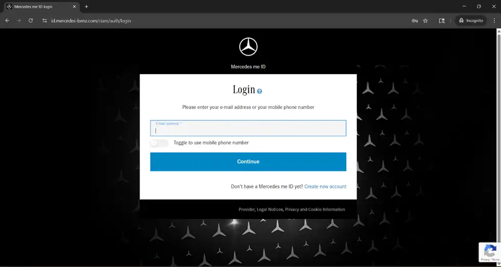Mercedes-Benz · Стъпка 2: Влезте с Mercedes me ID